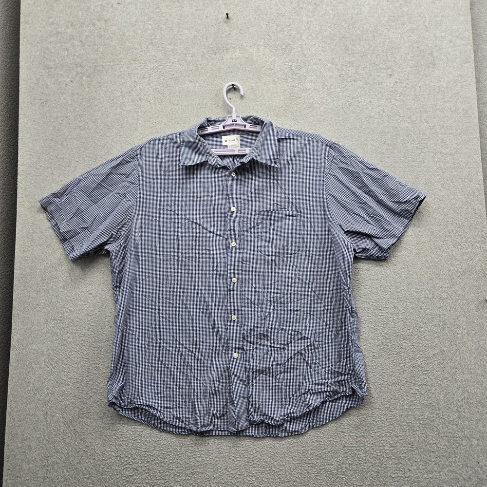Brooks Brothers Men Button Up Shirt XXL Blue Plaid Regent Polo Shirt